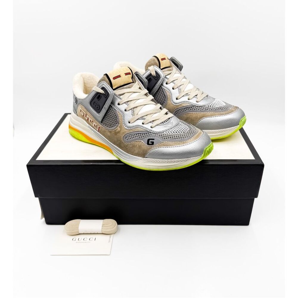 Gucci GG Sneakers Trainers Logo Grey Ultrapace Trainers EU 39.5 US 9.5